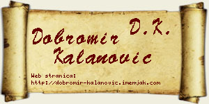 Dobromir Kalanović vizit kartica